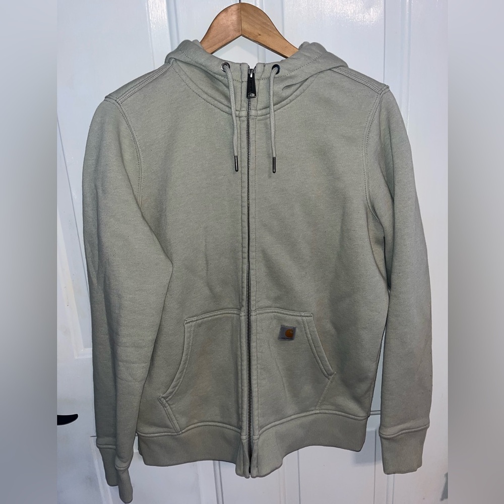 Carhartt Olive Zip-Up Sweatshirt
